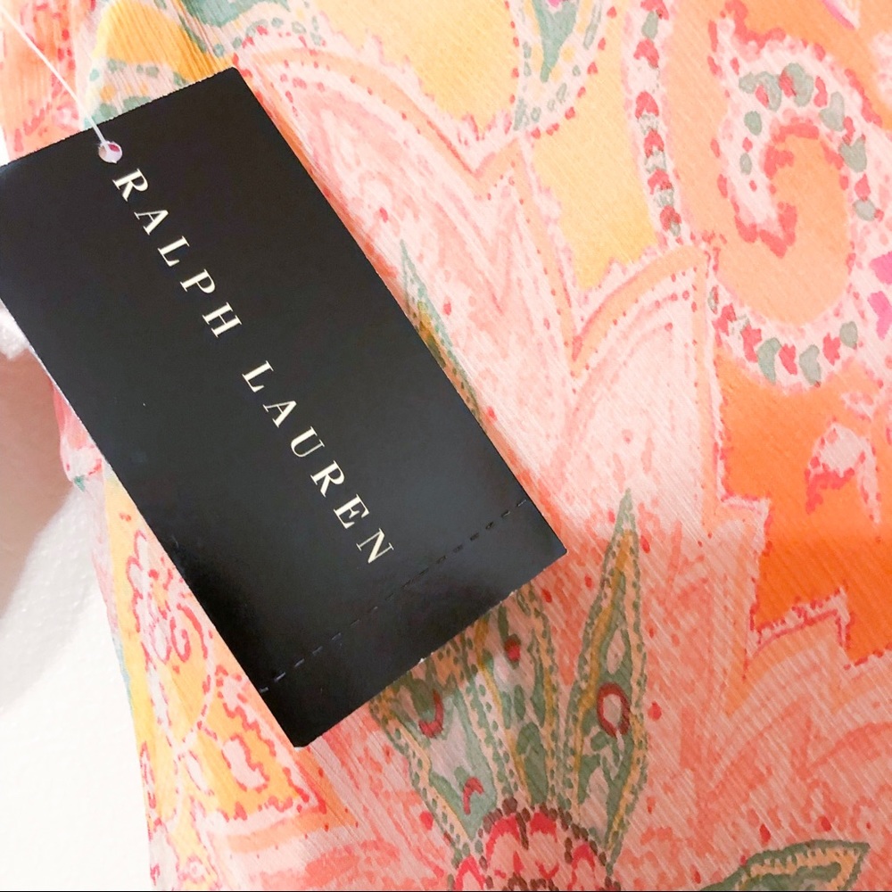 ralph lauren black label floral silk paisley dress - Picture 7 of 8